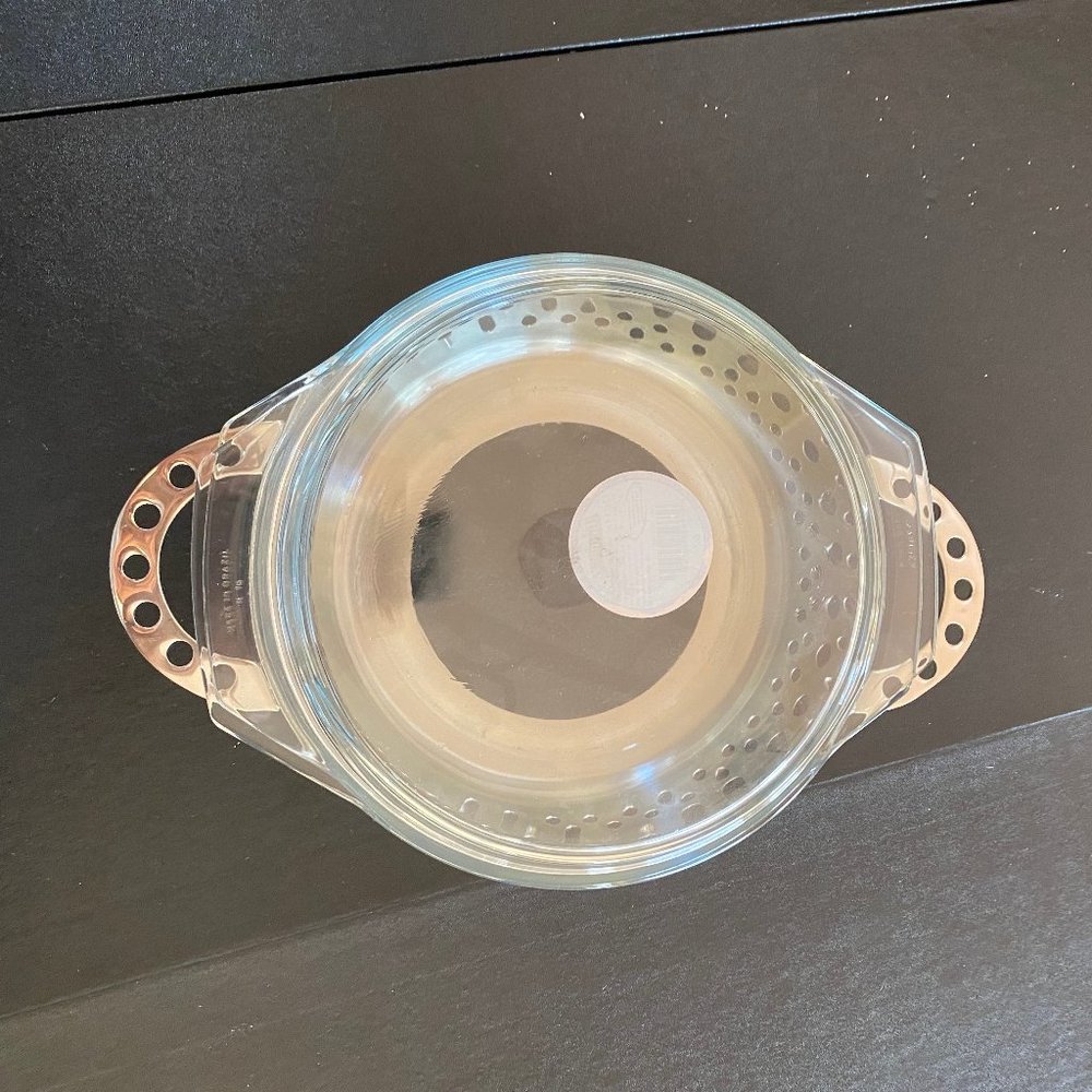 Silver plated serving dish with glass inserts